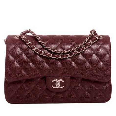 chanel burgundy flap bag with black edge